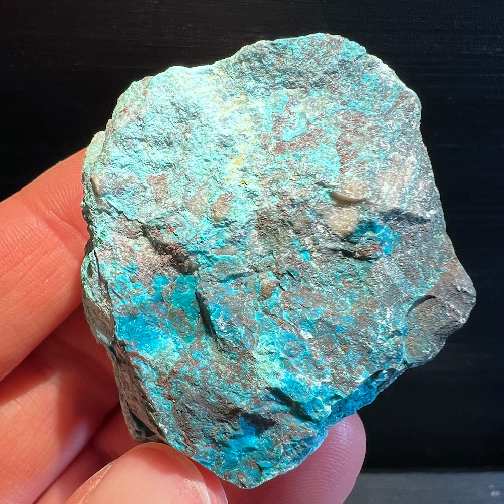 Chrysokoll Rohstein Nr.5 Rückseite | Happy Minerals