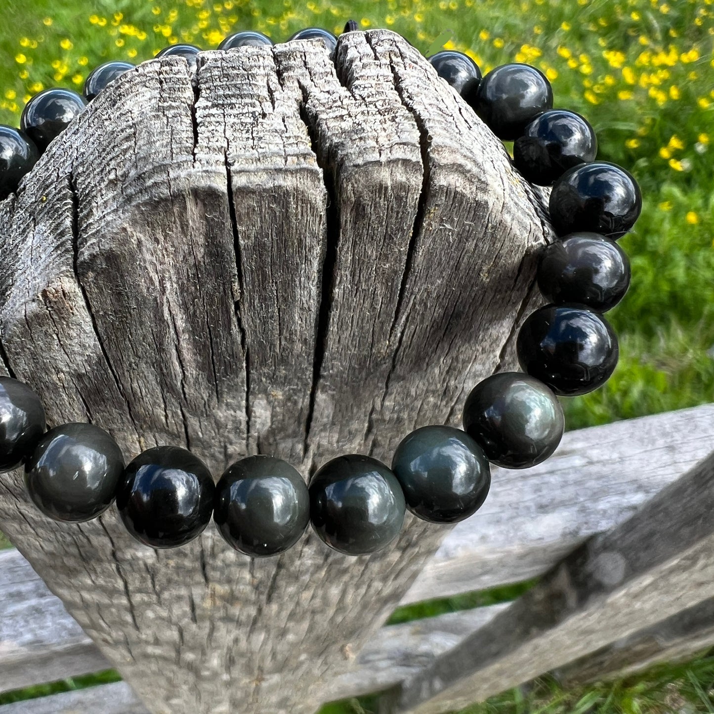 Handgemachtes Regenbogen Obsidian Armband – perfekt für Skorpion und Steinbock | Happy Minerals