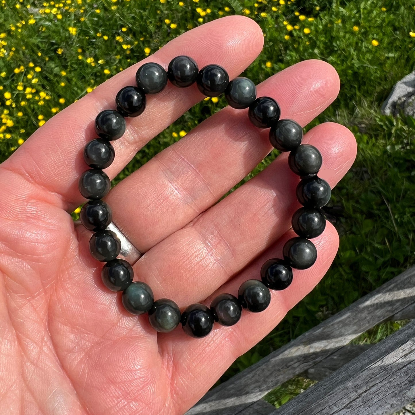 Obsidian Armband mit schimmernden Farbakzenten – natürlich und kraftvoll | Happy Minerals