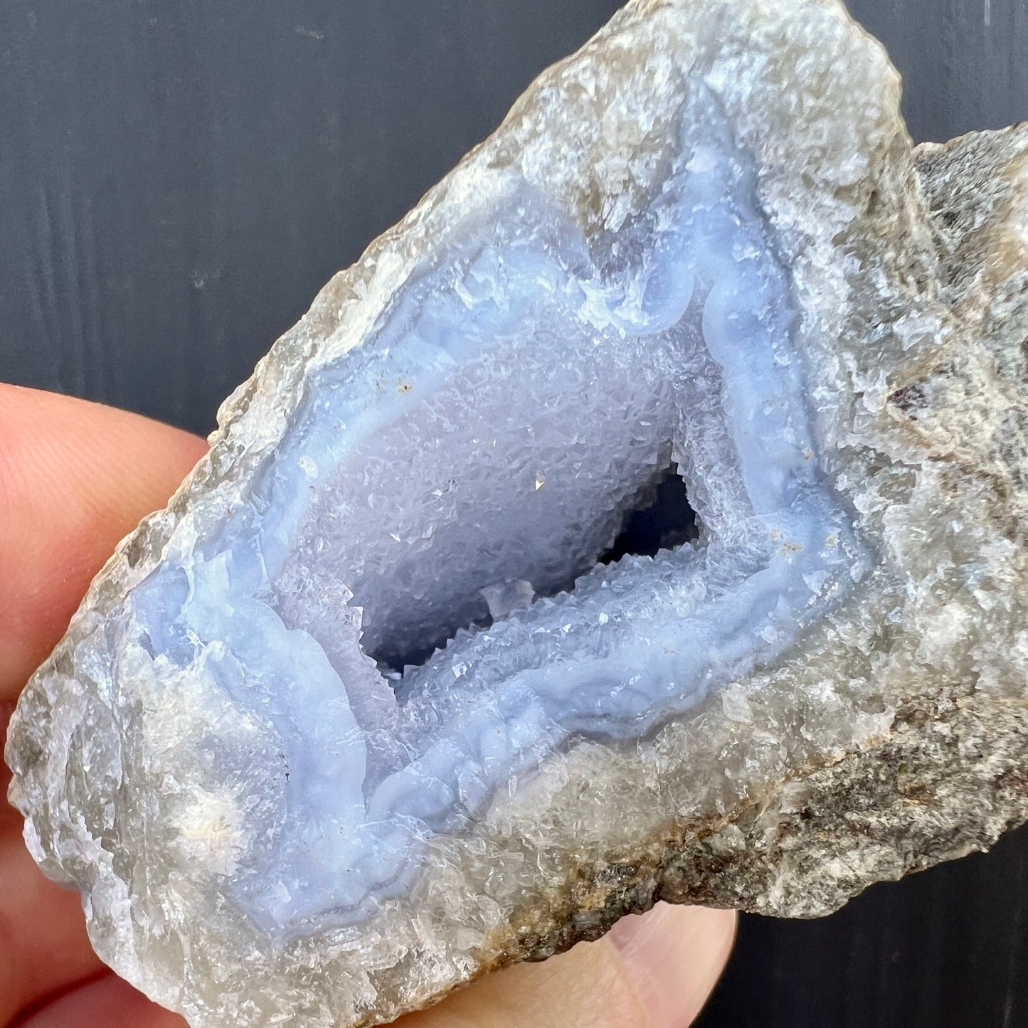 Blauer Chalcedon Rohstein 202g