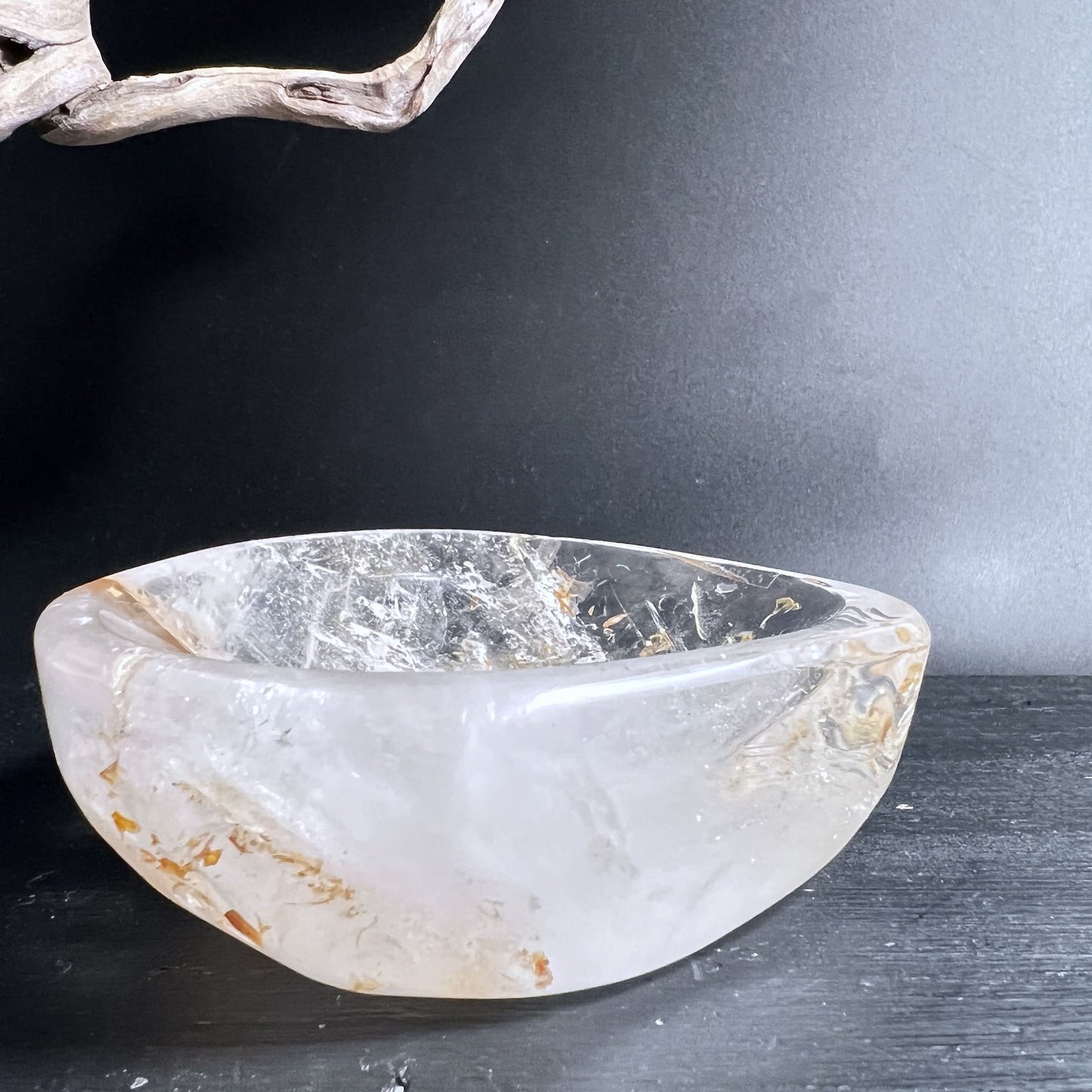 Golden Healer Bergkristallschale 347g, Einzelstück aus Brasilien | Happy Minerals