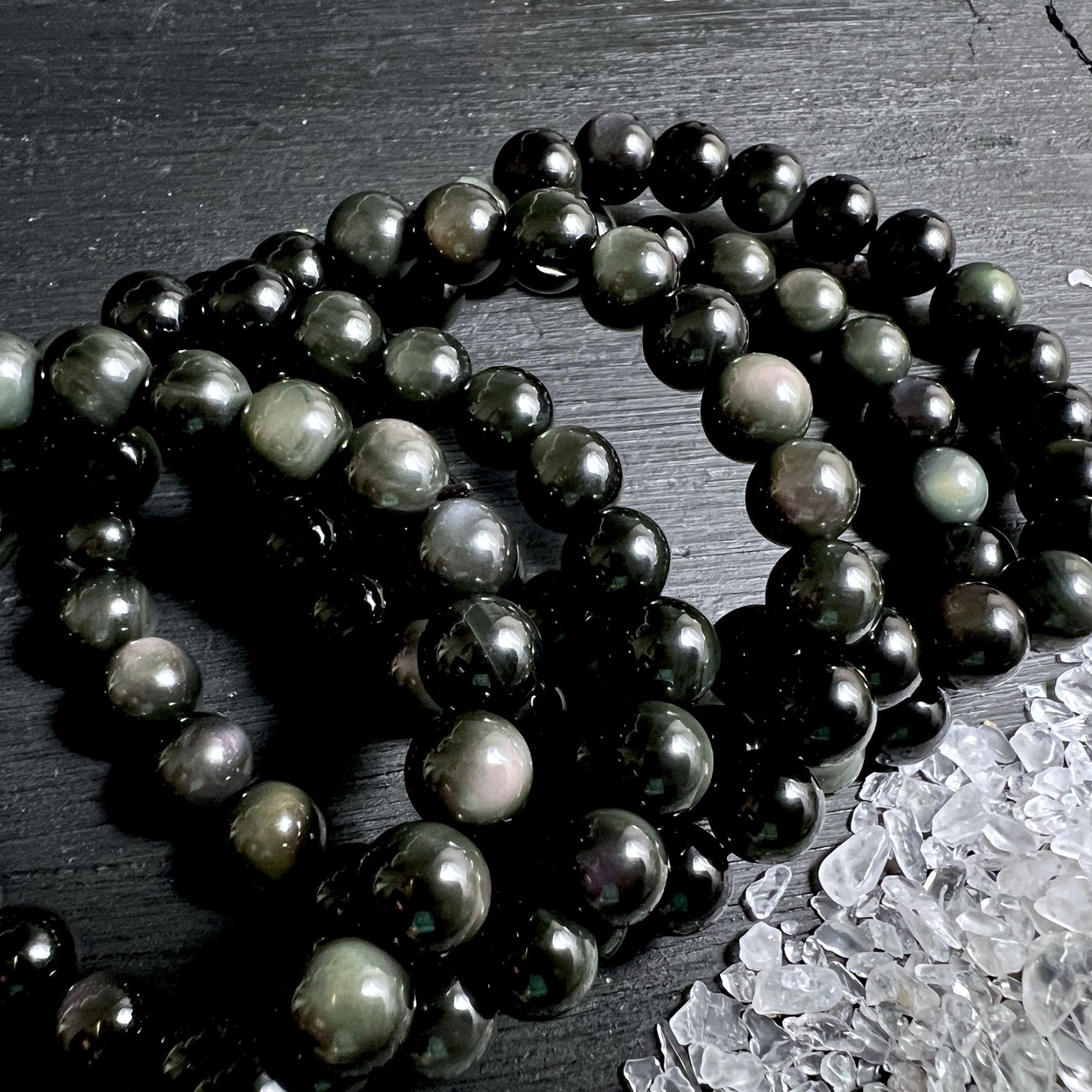 Regenbogen Obsidian Armband als Geschenk für spirituelle Anlässe | Happy Minerals