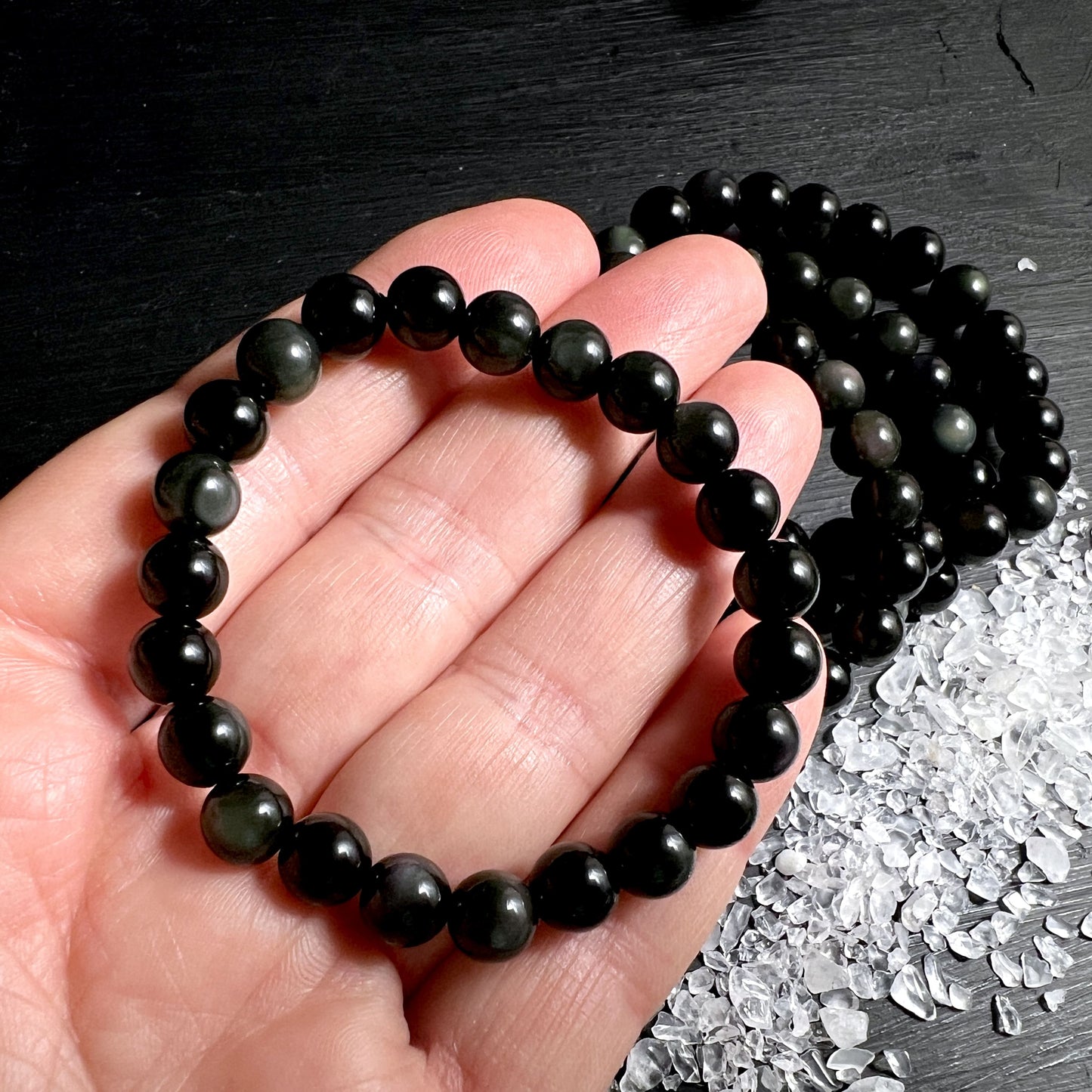 Regenbogen Obsidian Armband ideal für Meditation und innere Stärke | Happy Minerals