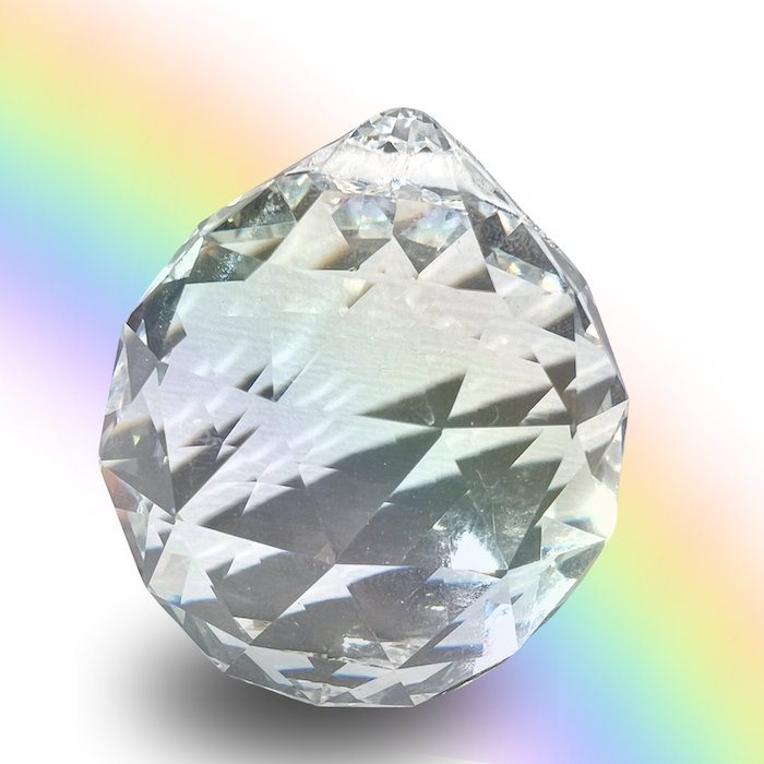 Feng Shui Kristall aus K9 Glas, 3er Set aus runden 4cm Kristallen