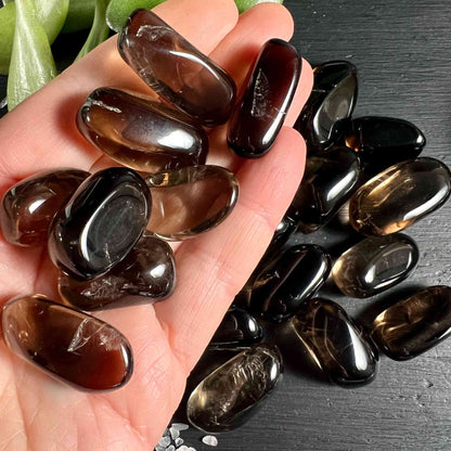 Klarer Rauchquarz | S-Size ca. 3cm | in der Hand | Happy Minerals