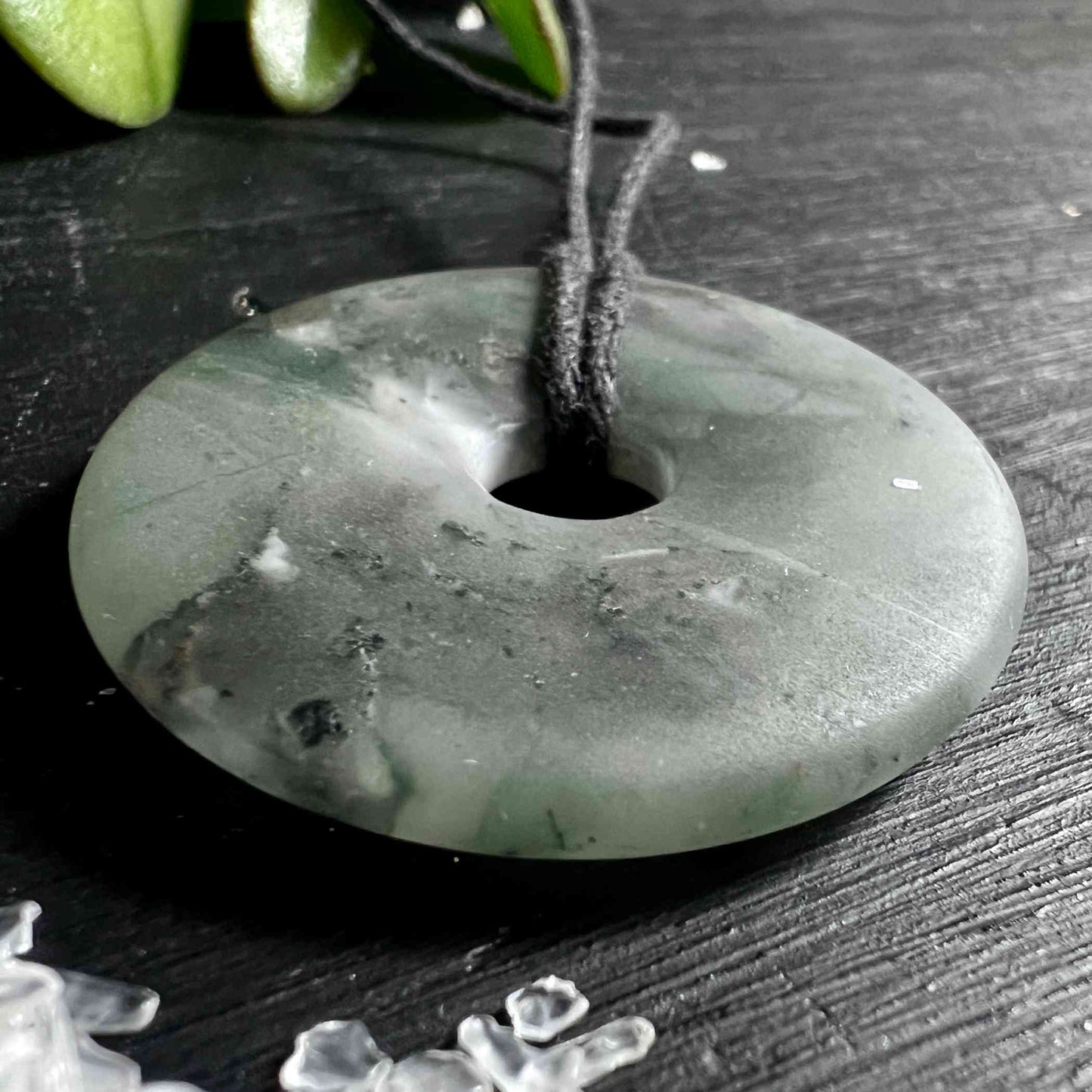 Heliotrope Donut Jewelry Pendant 4 cm | Protected by Daylight | African Bloodstone