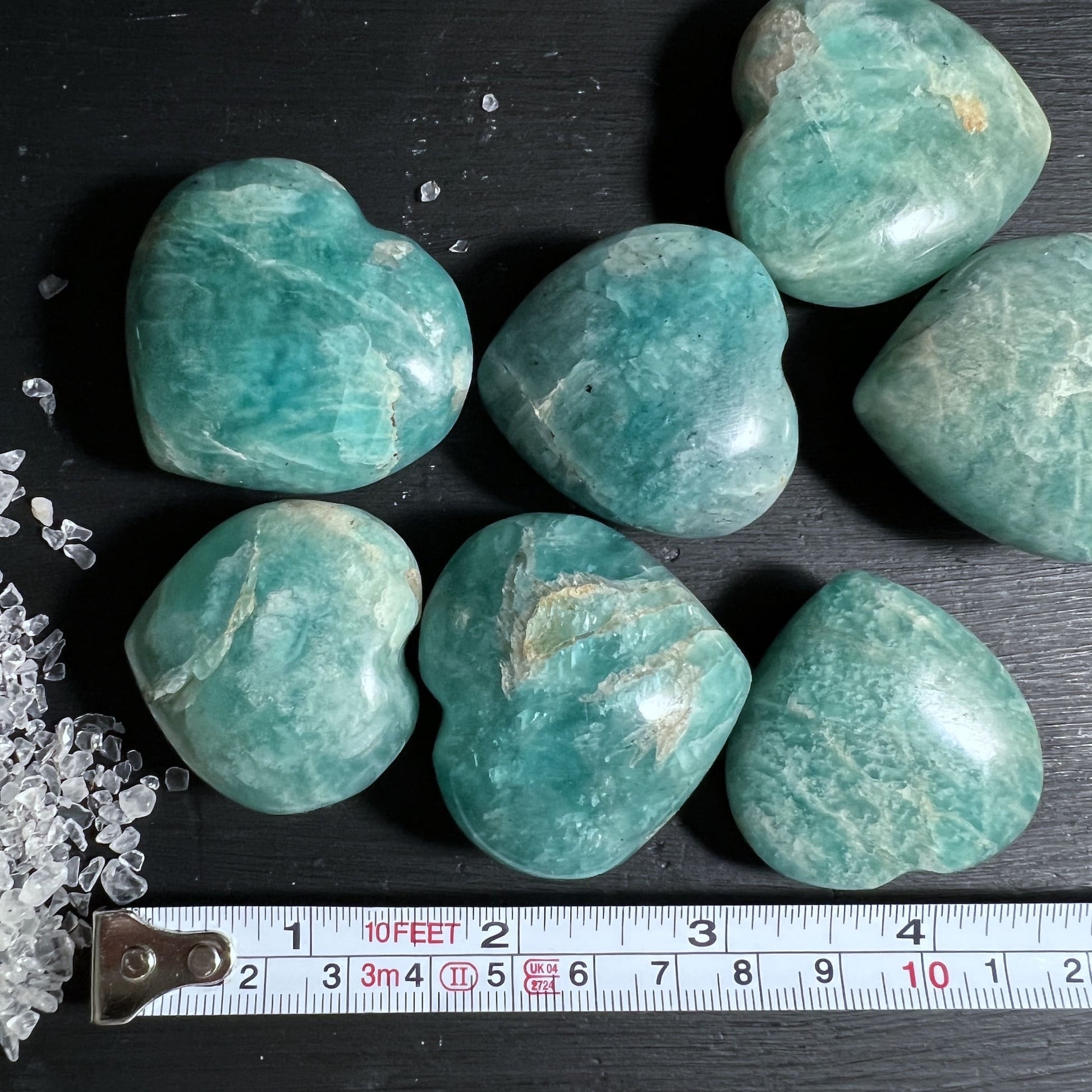 Amazonitherz mit Massband | Happy Minerals