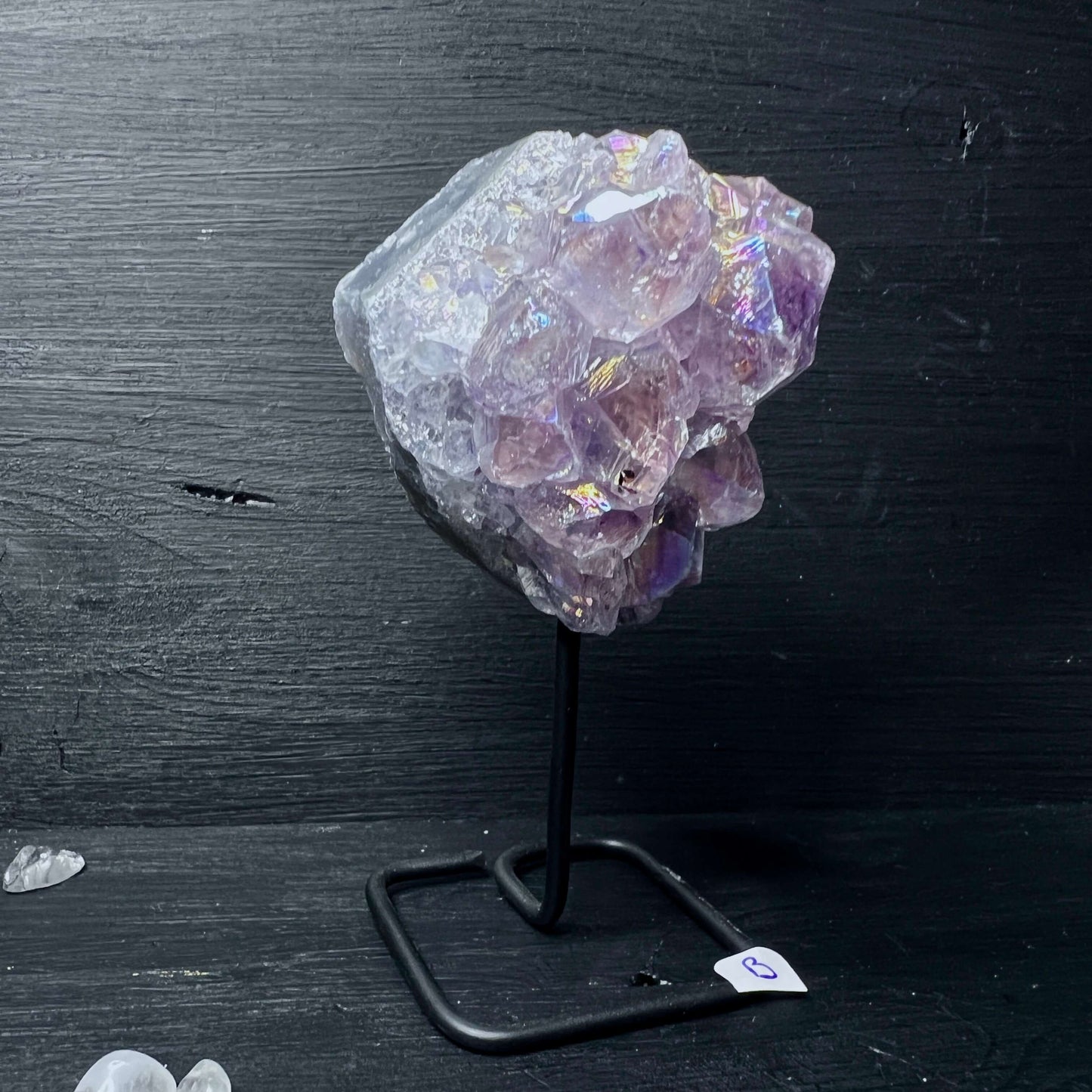 Angel Aura Amethyst auf Metallständer - B
