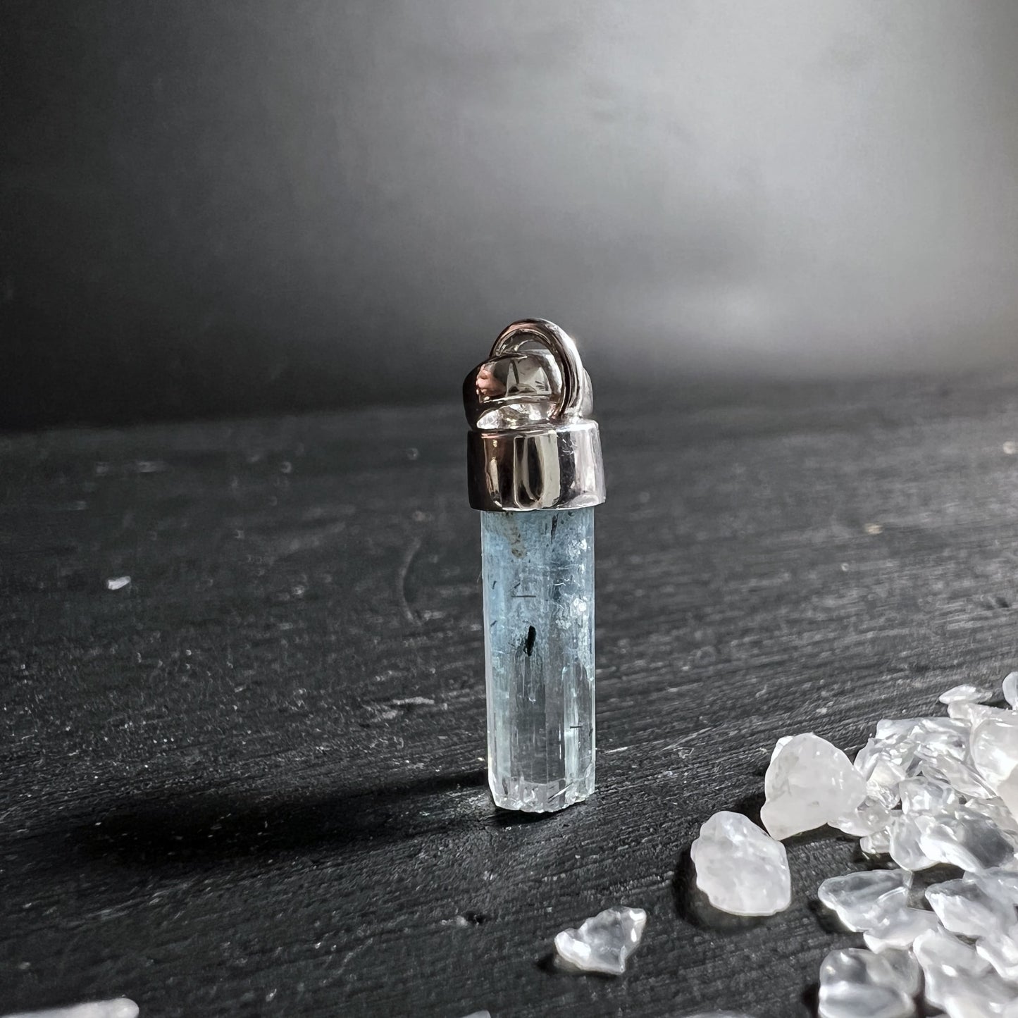 Aquamarin Anhänger mit Sterlingsilber | Happy Minerals