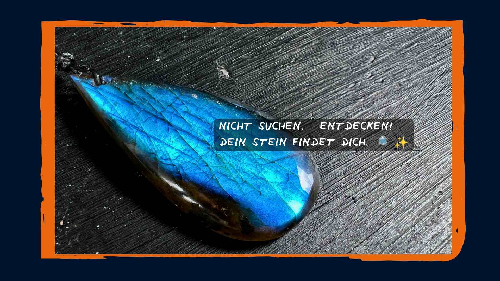 Blau schimmernder Labradorit Anhänger - Happy Minerals