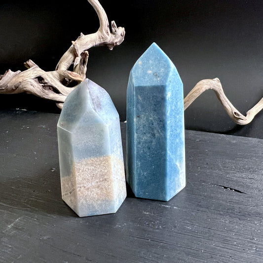 Lagunenblauer Trolleit Turm | Happy Minerals