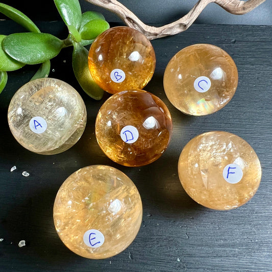 Optischer Calcit Auswahl ca. 40mm gelber Calcit, klar | Happy Minerals