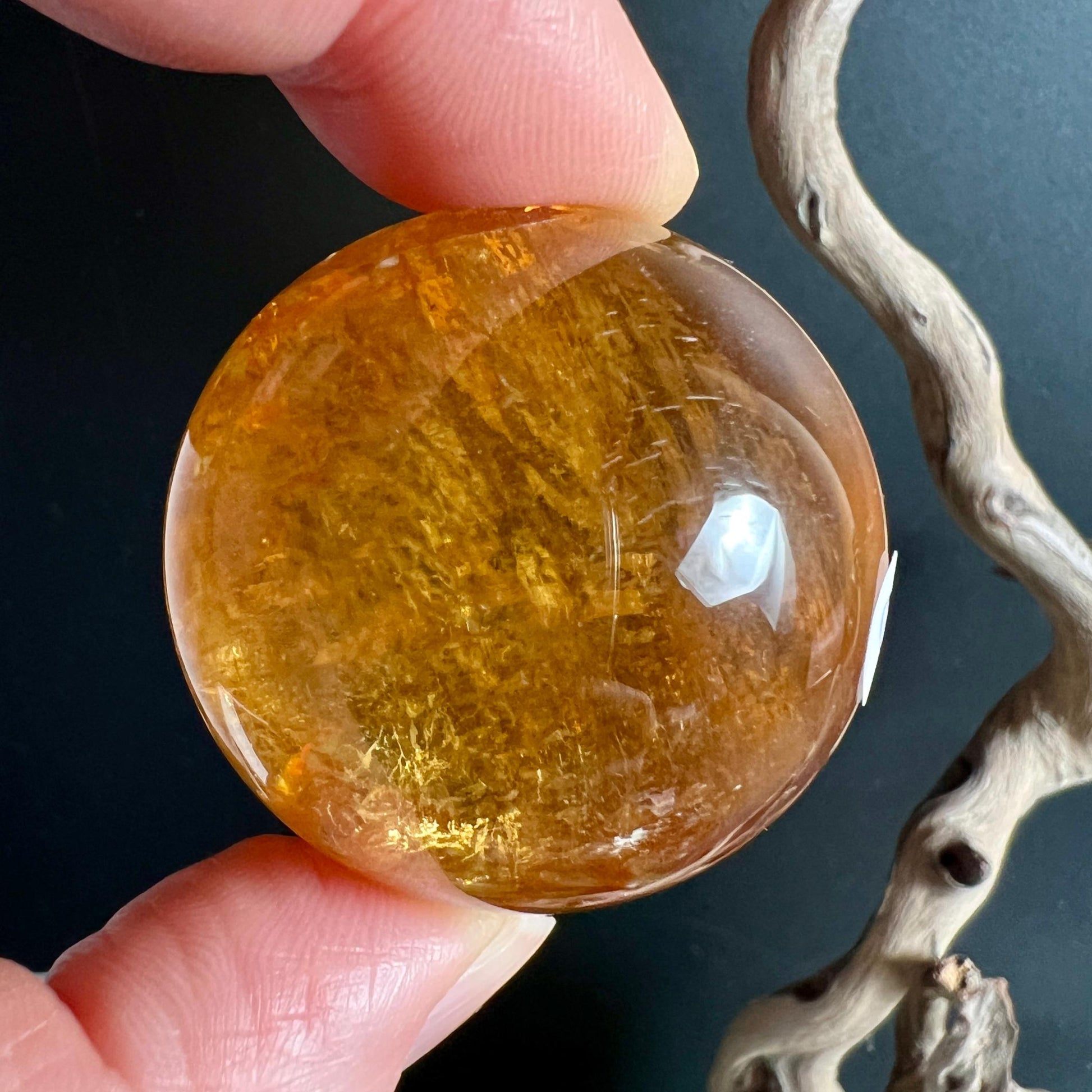 Optischer Calcit "B" ca. 40mm gelber Calcit, klar | Happy Minerals