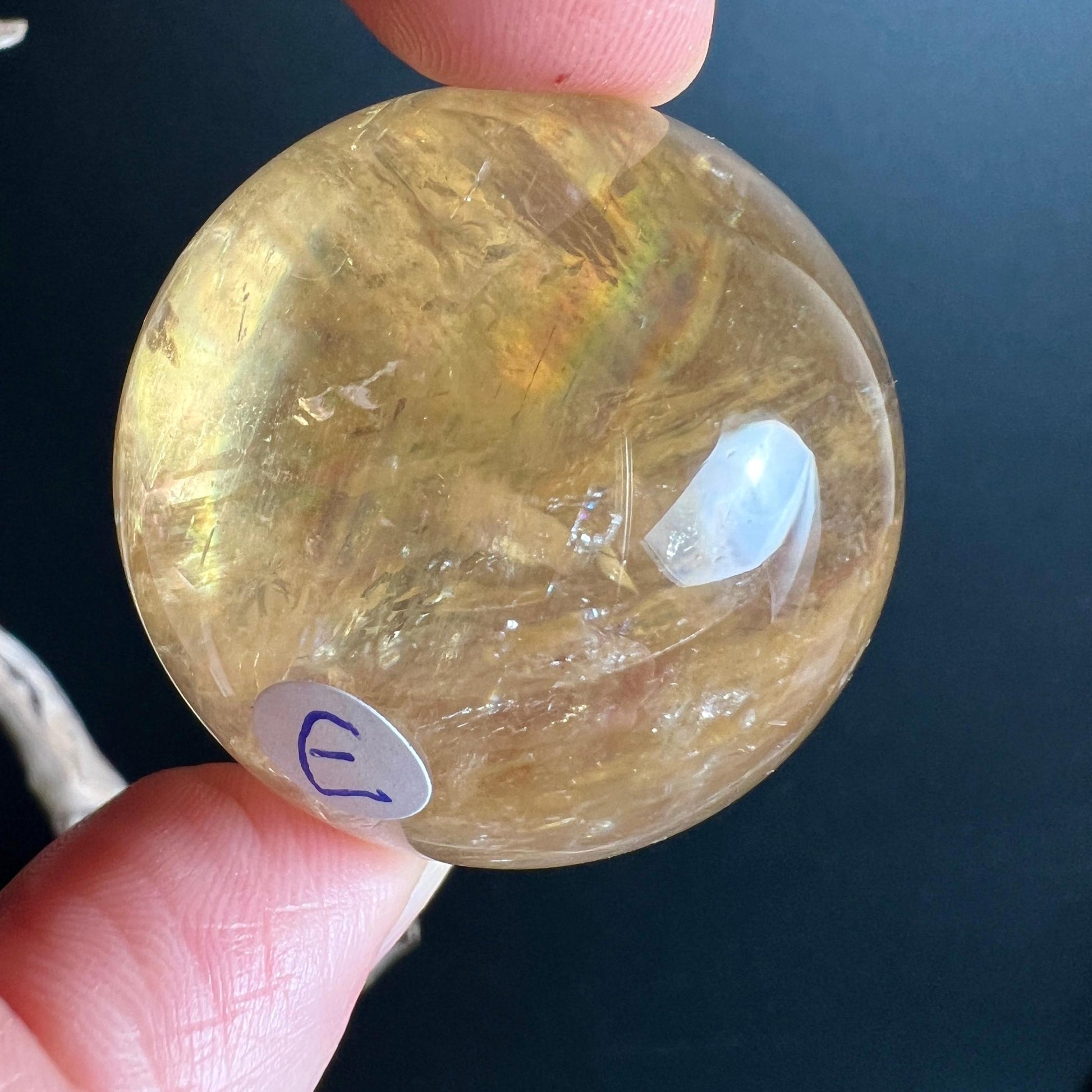 Optischer Calcit "E" ca. 40mm gelber Calcit, klar | Happy Minerals