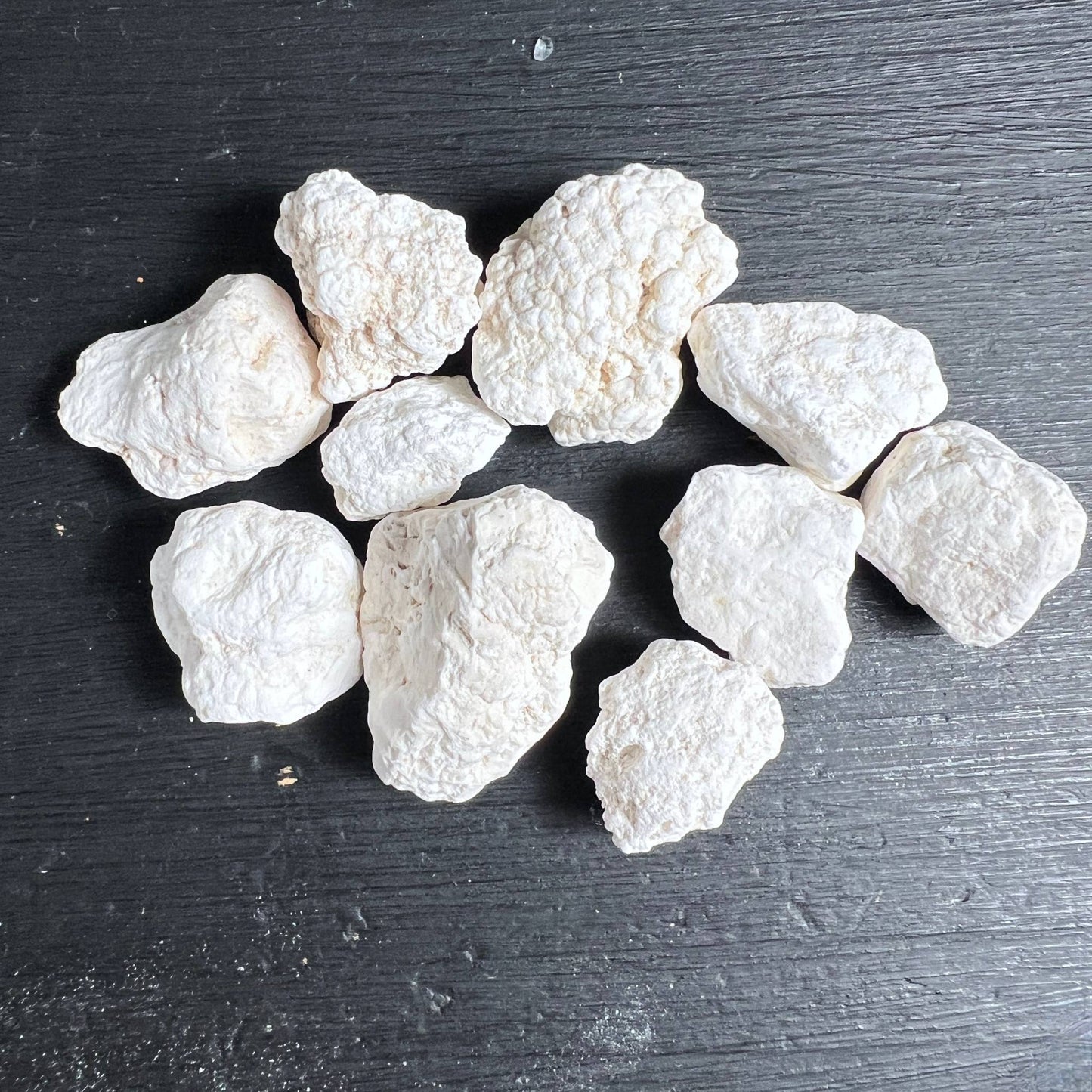 Howlith Einschlafstein 10er Set roh naturbelassen | weisse Rohsteine Kristall | Happy Minerals