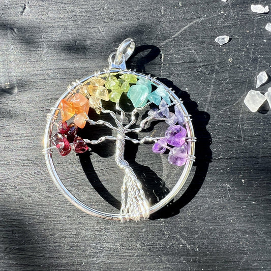 Tree of Life Amulett | 7 Chakra 38mm | Happy Minerals