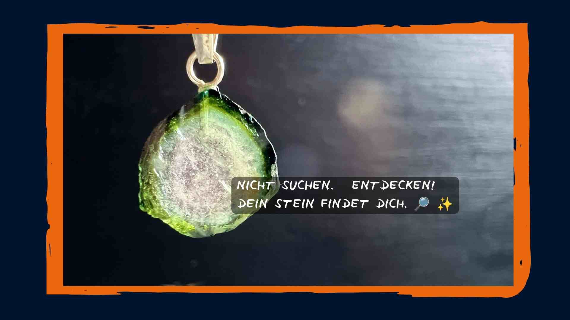 Wassermelonen Turmalin Anhänger  Happy Minerals