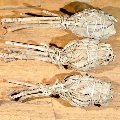 Weißer Salbei Bündel 10cm Salvia apiana | Weißer Salbei Räucherstick Smudge | kleines Räucherbündel für Kristall Reinigung