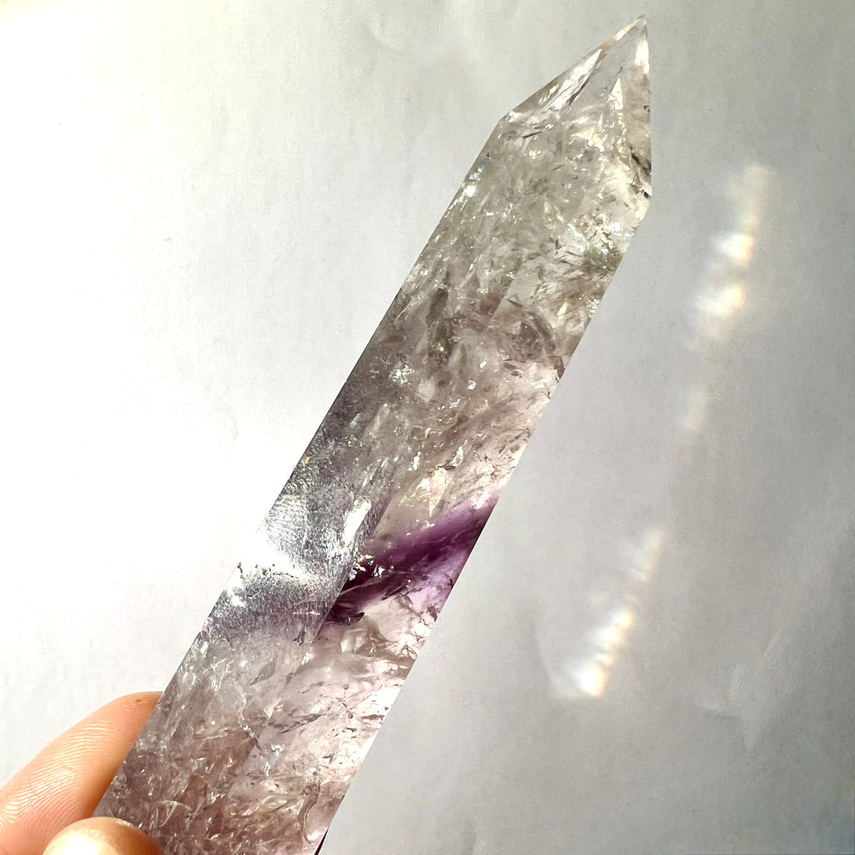 Amethyst/Bergkristall phantomamethyst, geist-amethyst | Ansicht 11 | Happy Minerals