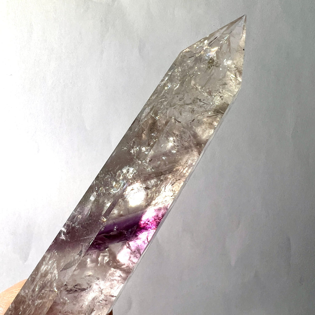 Amethyst/Bergkristall phantomamethyst, geist-amethyst | Ansicht 12 | Happy Minerals