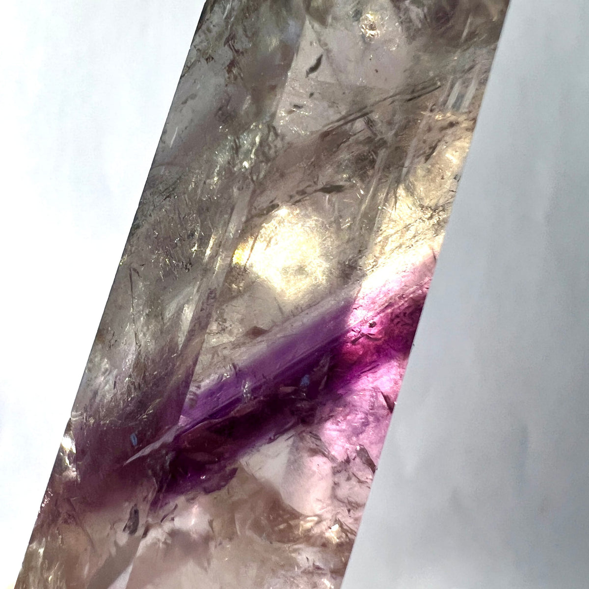 Amethyst/Bergkristall phantomamethyst, geist-amethyst | Ansicht 13 | Happy Minerals