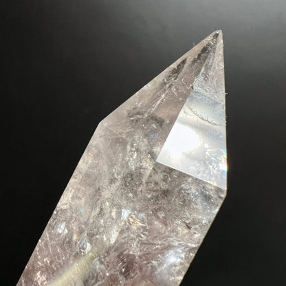 Bergkristall Spitze | klare Facetten | Phantomamethyst | Naturkristall | Happy Minerals