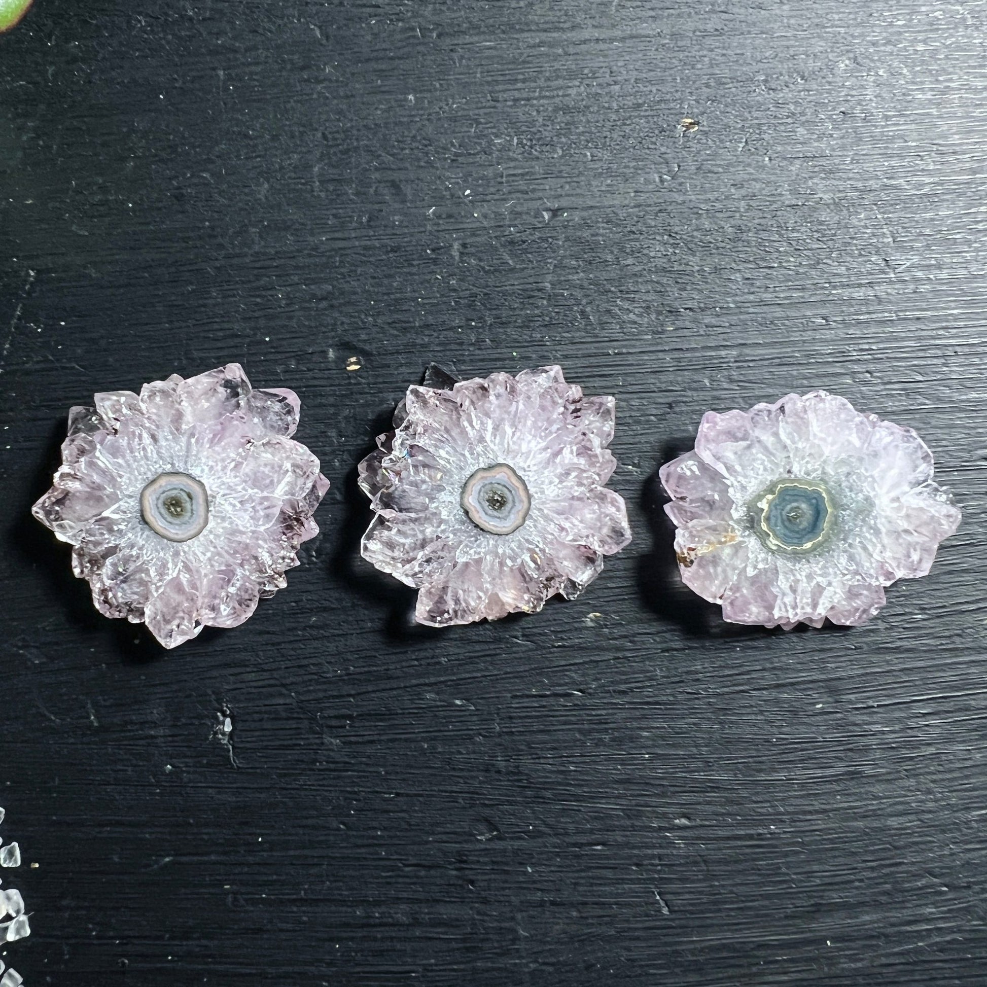 Amethyst Sonne Stalaktit | Uruguay | Rückseitenansicht | alle Varianten | Happy Minerals Kollektion