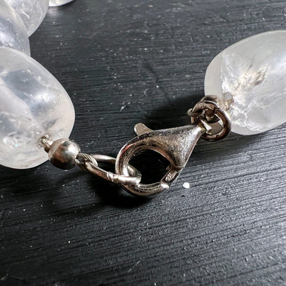 Sterlingsilber Verschluss rhodiniert | Bergkristall Citrin Kette | Happy Minerals Detailansicht