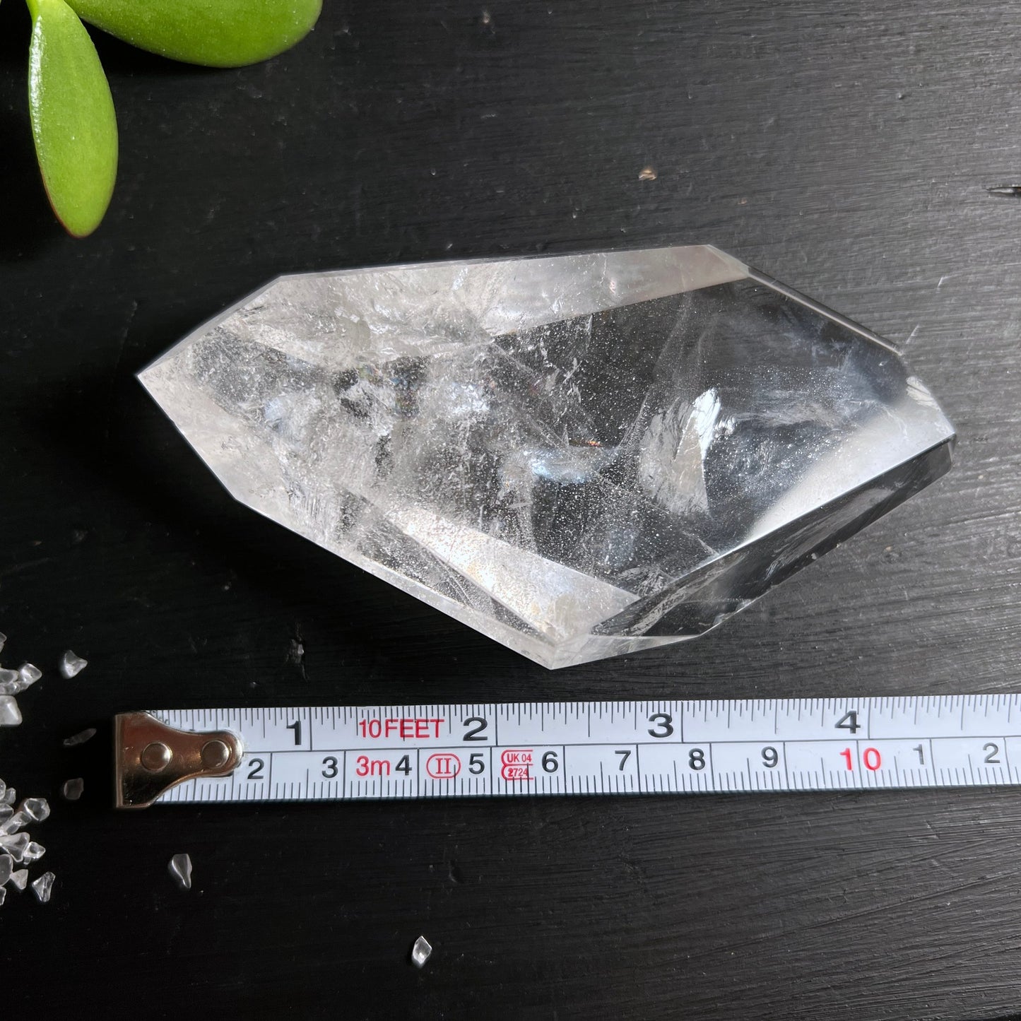 Bergkristall massband groesse | polygon geometrisch | brasilien kristall messung | Happy Minerals