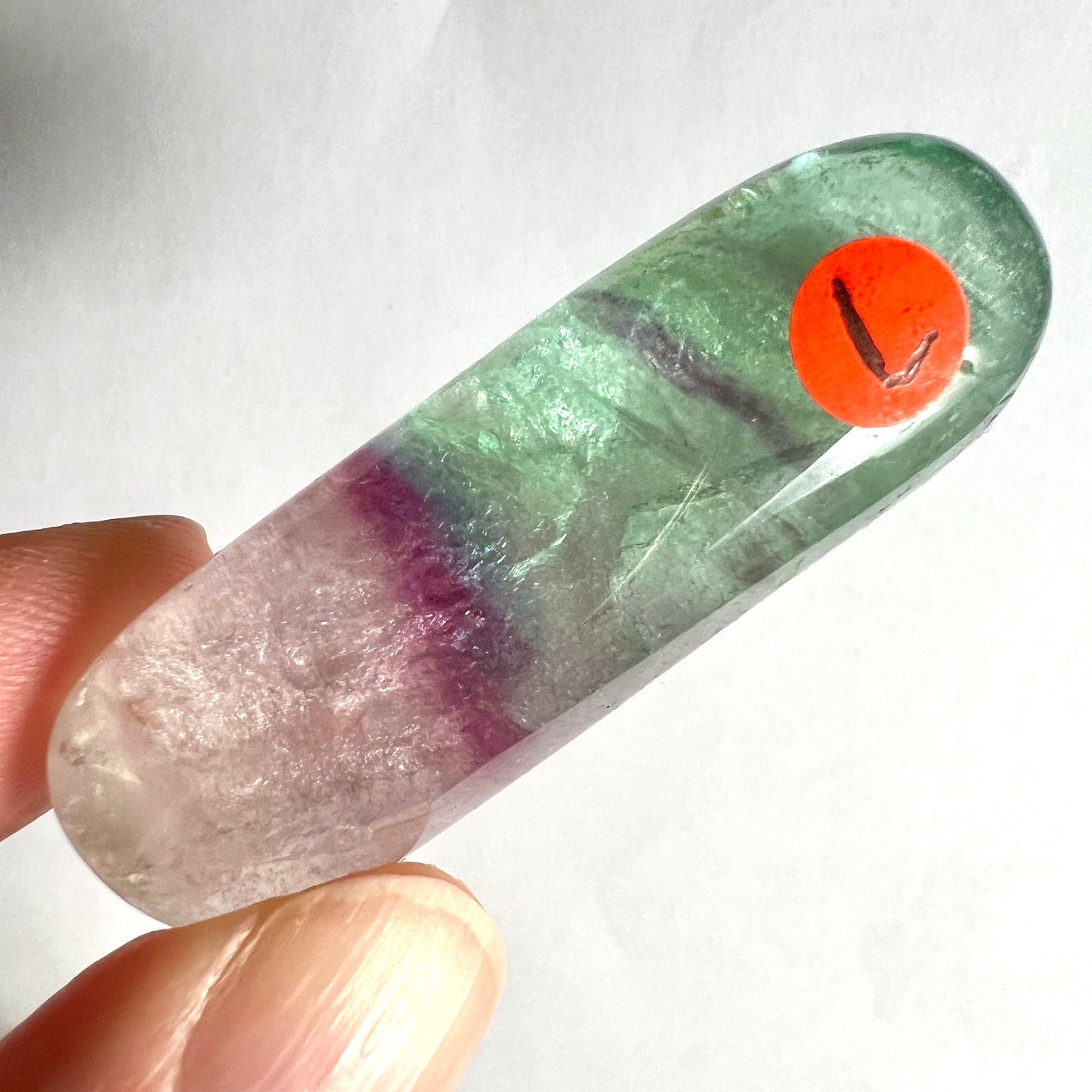 Rainbow fluorite tumbled stone approx. 4cm | Clarity bringer | Mental focus and concentration