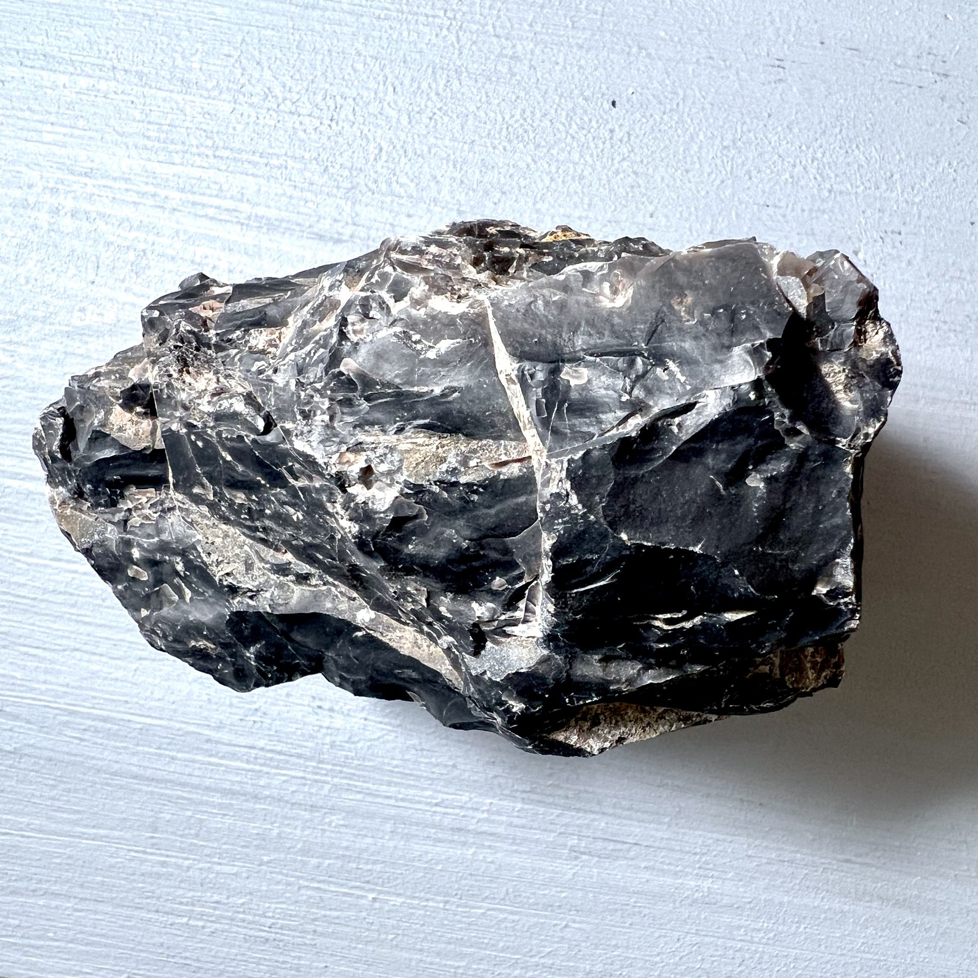 Schwarzer Onyx Kristall roh Brasilien naturbelassen | Happy Minerals