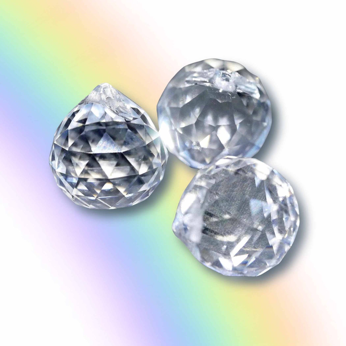 Feng Shui Regenbogenkristall 3er-Set 20 mm K9 Glas facettiert