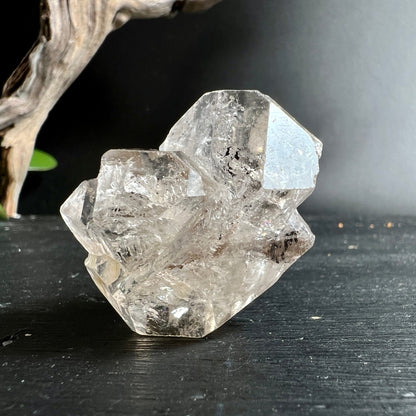 Fensterquarz Rückseite | alternative Perspektive | Kristallstrukturen | Pakistan Rohstein | Happy Minerals