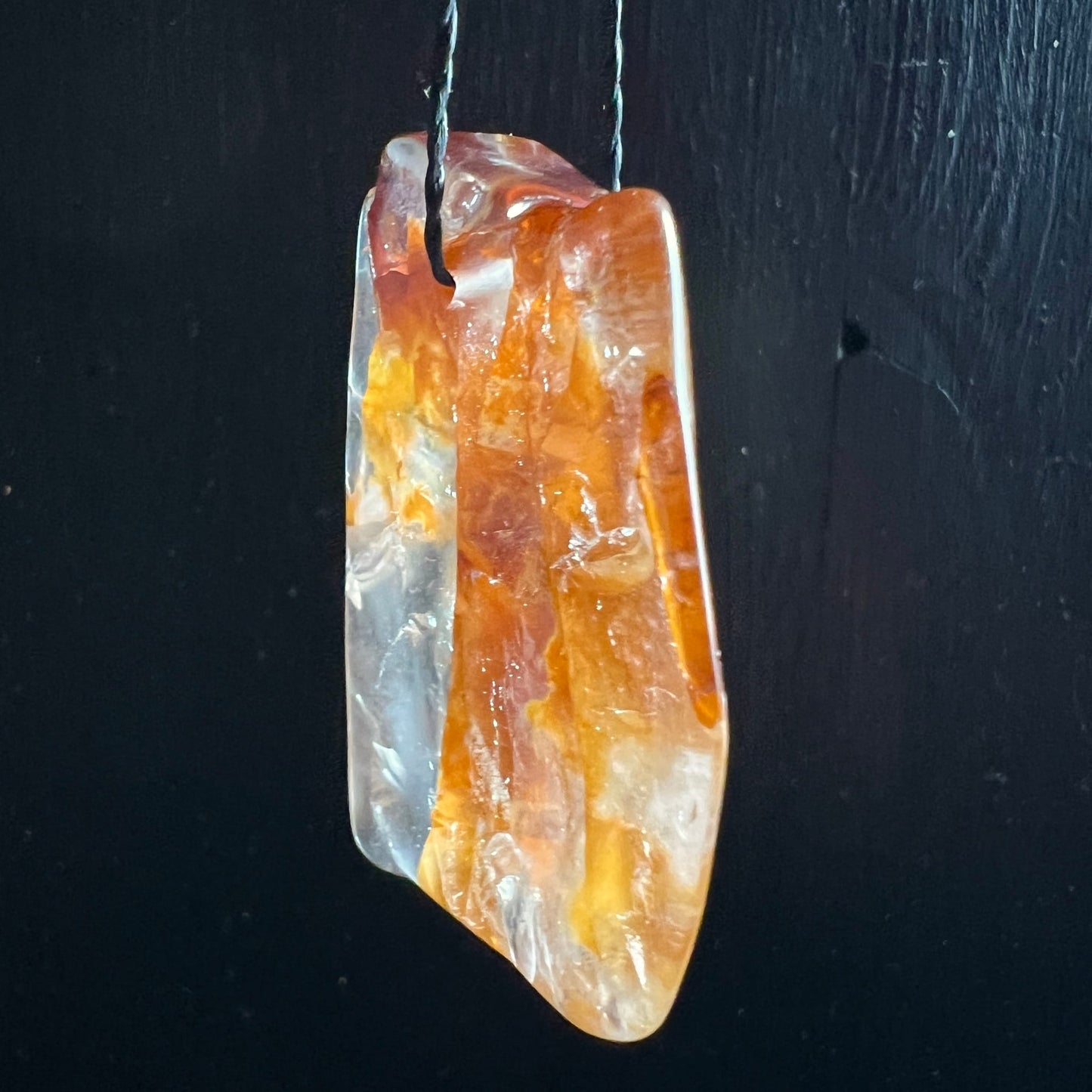 Golden Healer Limonit Quarz | Anhänger | Brasilien | goldene und klare Zonen | Happy Minerals