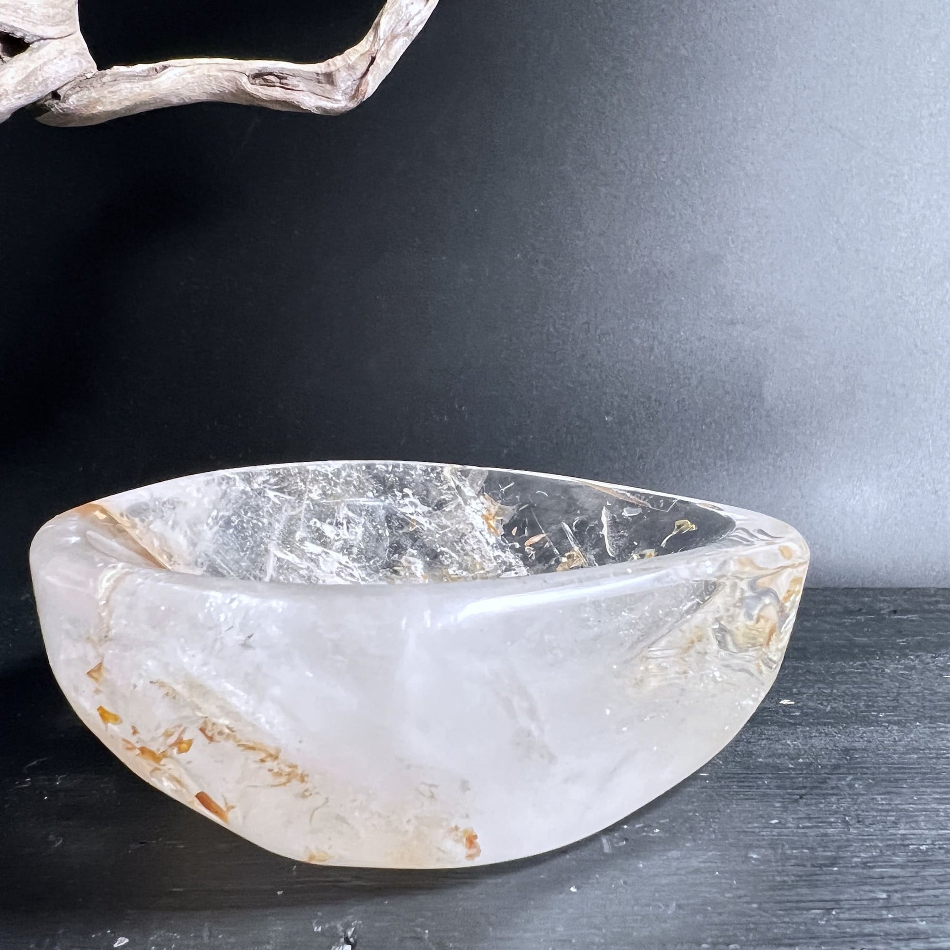 Golden Healer Bergkristallschale 347g, Einzelstück aus Brasilien | Happy Minerals