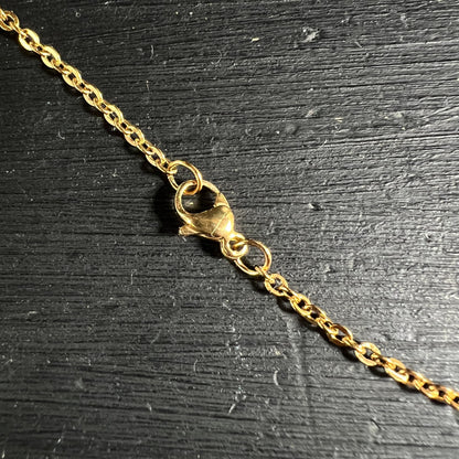 Goldene Kette Verschluss Detail | Karabinerhaken | Happy Minerals Kettendetail