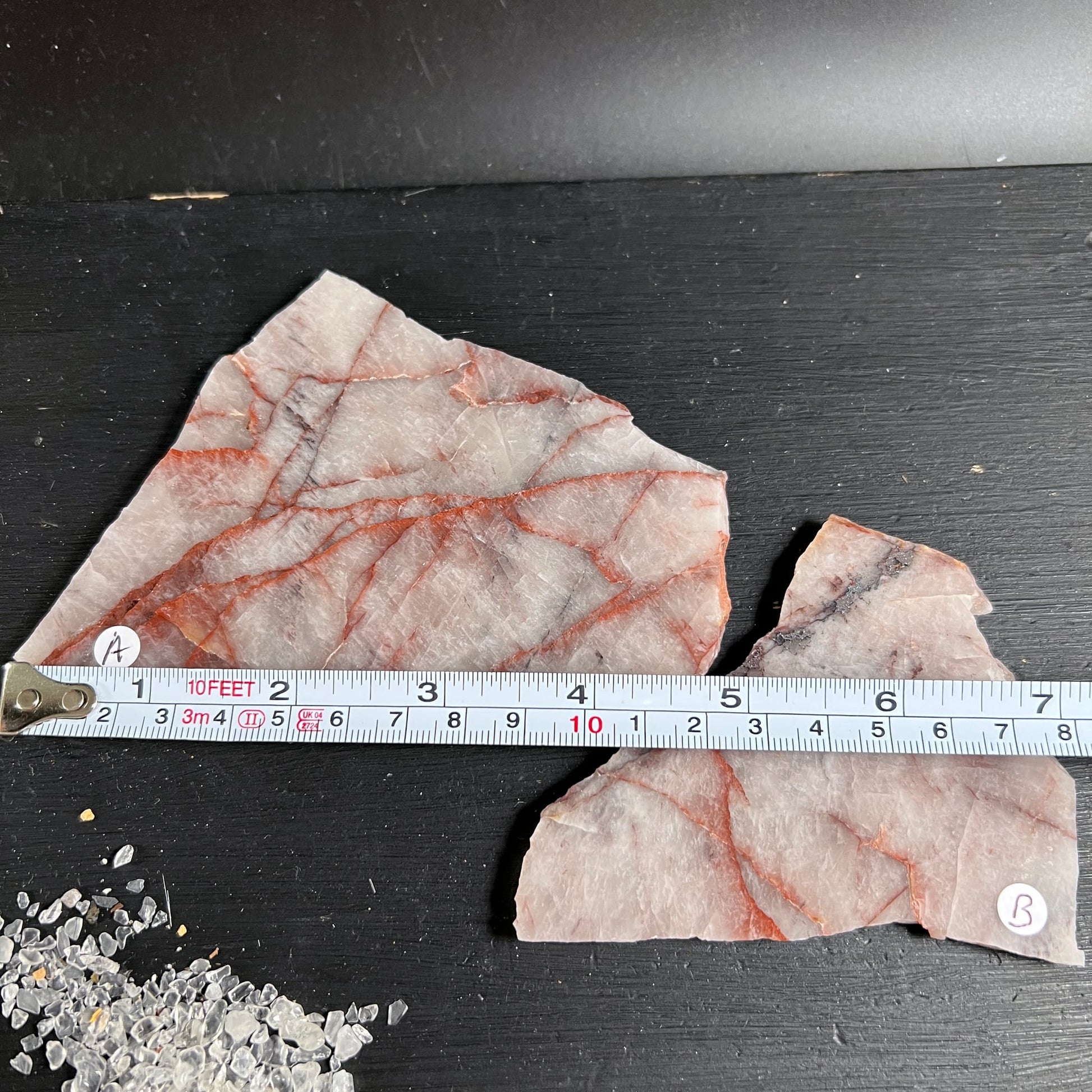 Hematoid | Quarz | Feuerquarz | Platten | A | B | Madagaskar | rohe | Kanten | Happy | Minerals