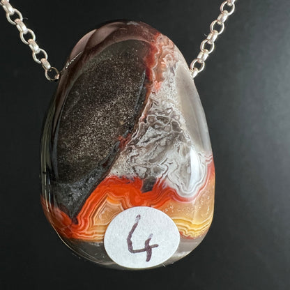 Crazy Lace Agate Pendant 30mm | Joy and Inner Strength