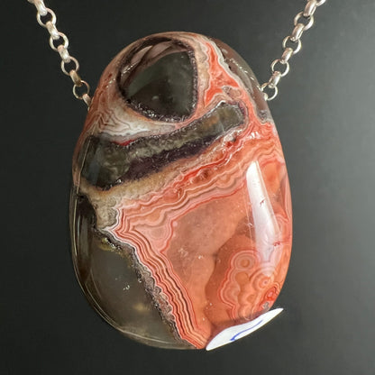 Crazy Lace Agate Pendant 30mm | Joy and Inner Strength