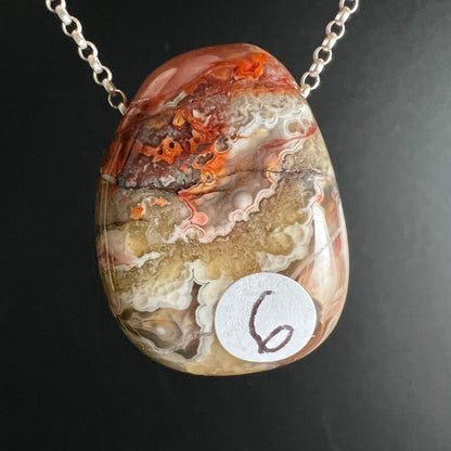 Crazy Lace Agate Pendant 30mm | Joy and Inner Strength