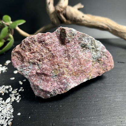 Ruby with Kyanite Raw Stone 545g | UV-reactive | Life energy and decision-making aid