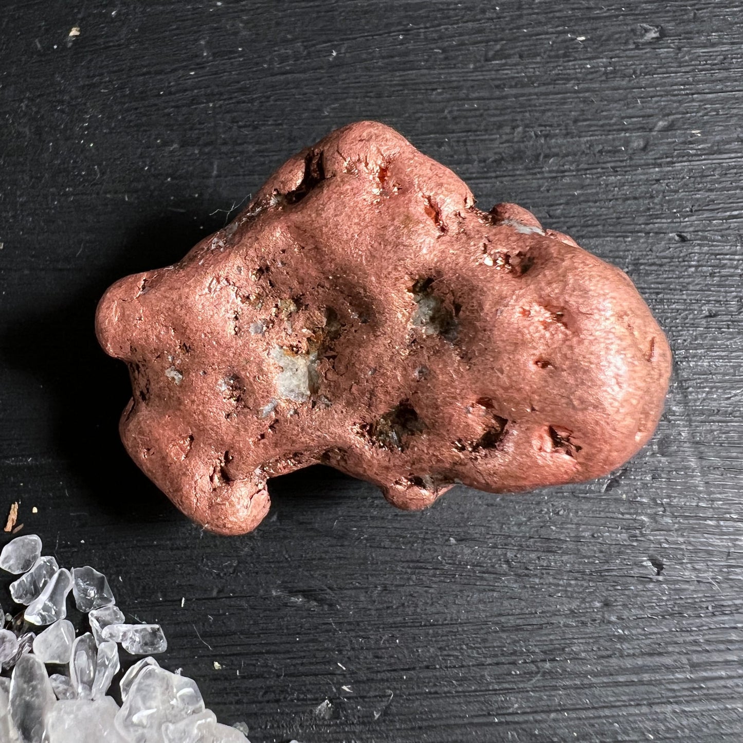 Kupfer-Nugget Variante C | Detailansicht | organische Wulstform | Happy Minerals