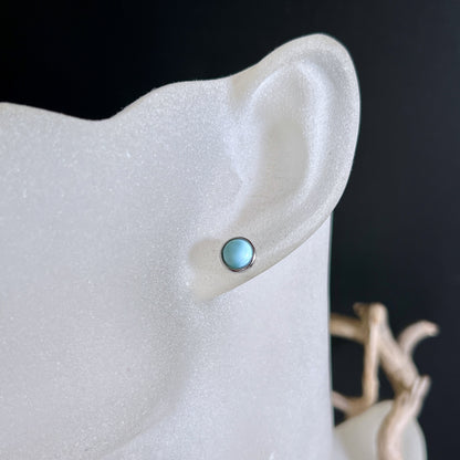 Larimar Ohrstecker in 925 Sterling Silber, nickelfrei | Happy Minerals