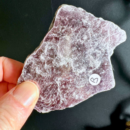 Lepidolith aus Brasilien-B, roh gespalten, glimmernde Schichten | Happy Minerals