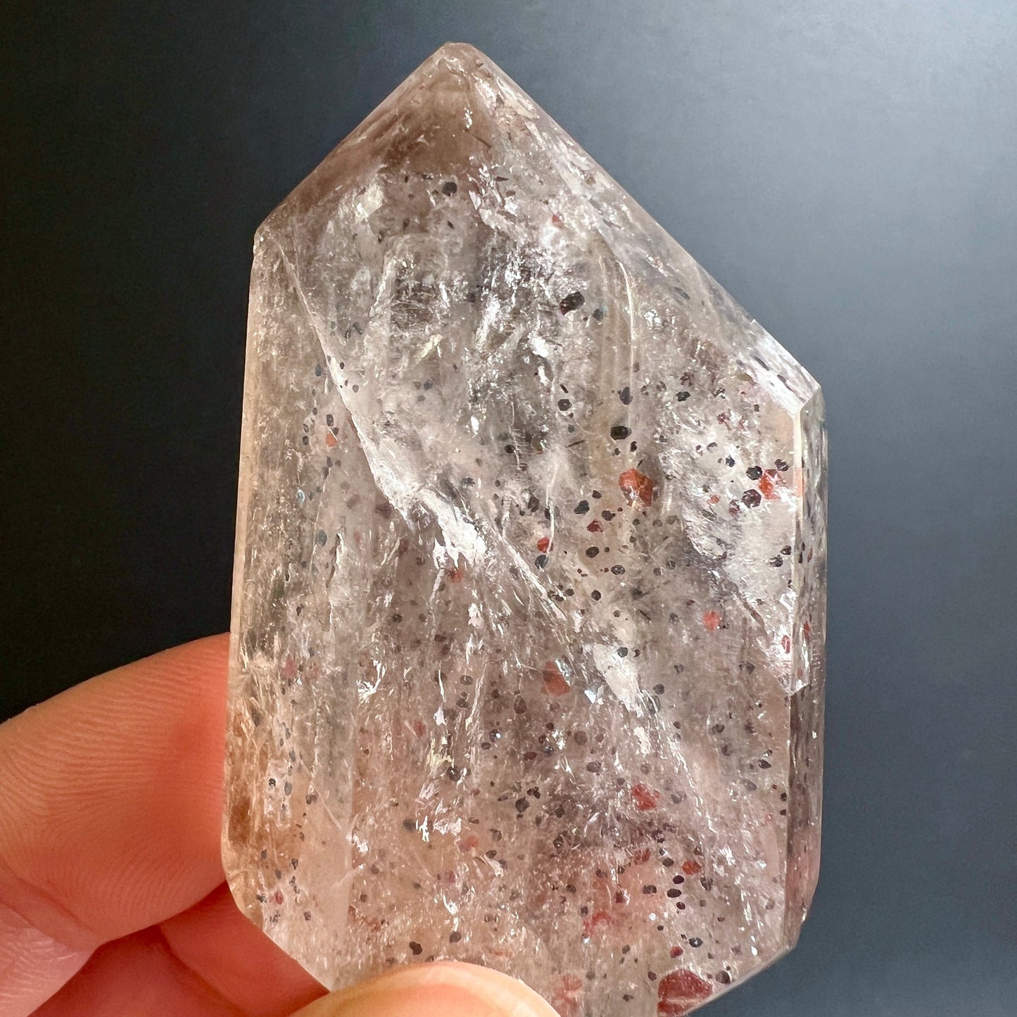 Madagaskar Haematitquarz | reiche Textur | vielschichtige Muster | orange rote Highlights | Sammlerqualitaet | Happy Minerals