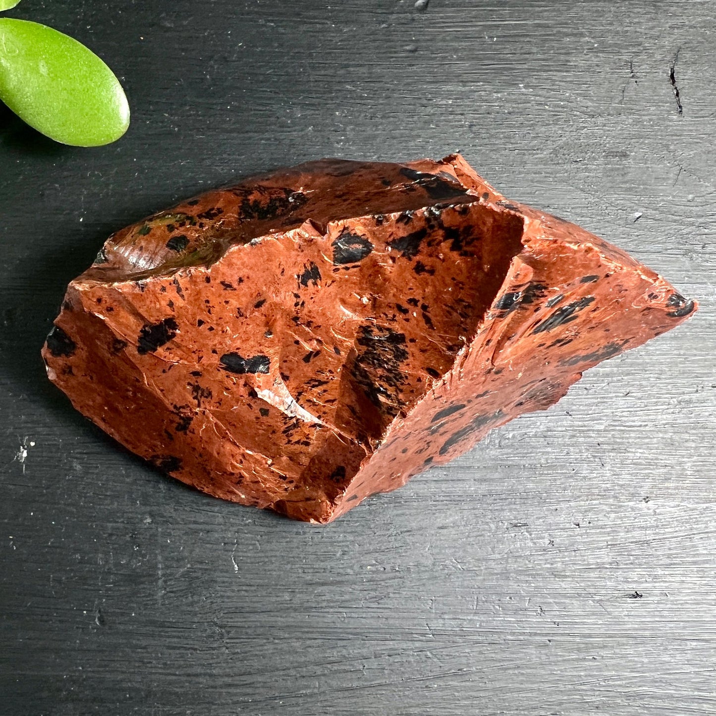 Mahagoniobsidian Unikat | geschliffene Kanten | terracotta Farbnuancen | Sammlerstein | Happy Minerals