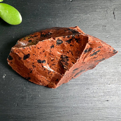 Mahagoniobsidian Unikat | geschliffene Kanten | terracotta Farbnuancen | Sammlerstein | Happy Minerals
