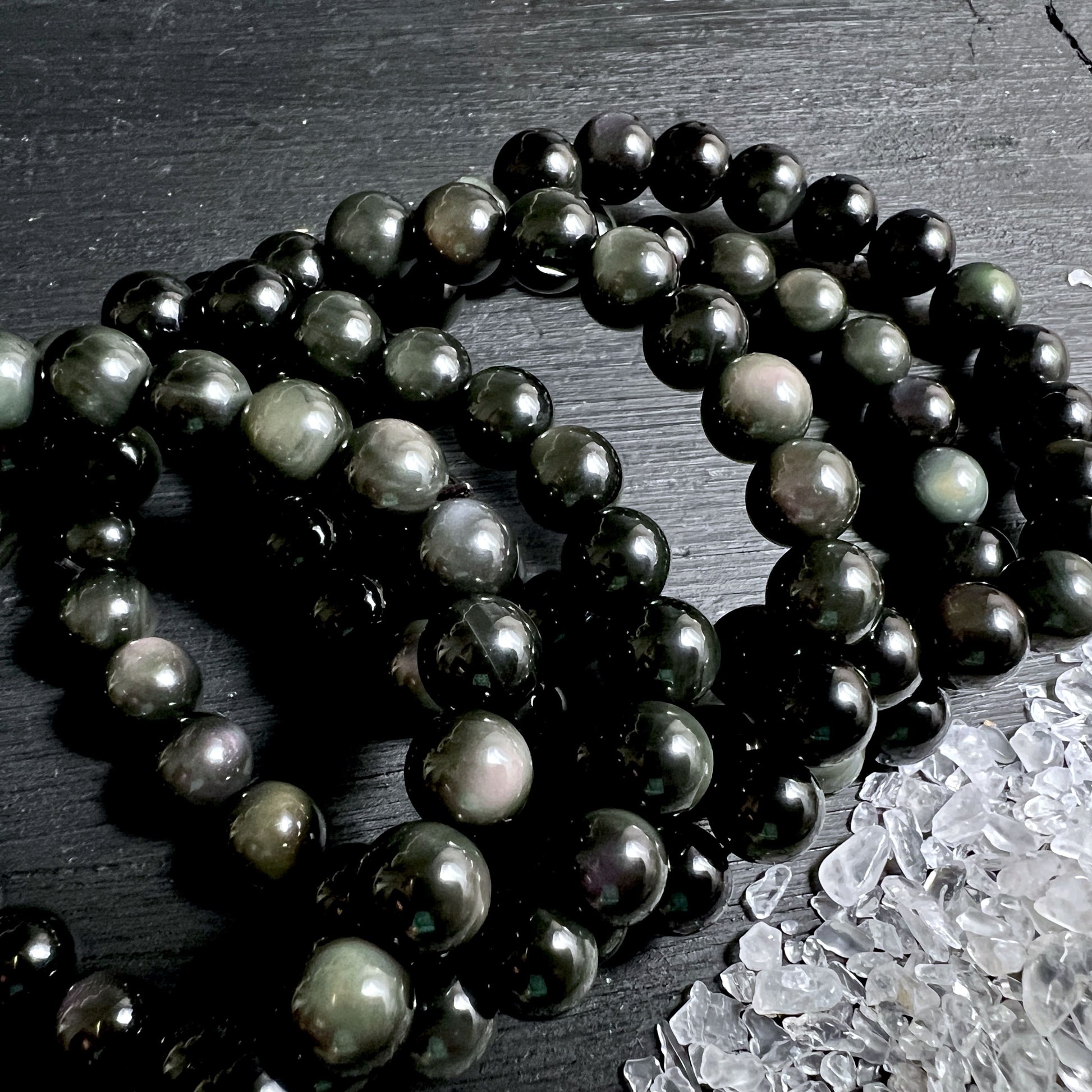 Regenbogen Obsidian Armband als Geschenk für spirituelle Anlässe | Happy Minerals