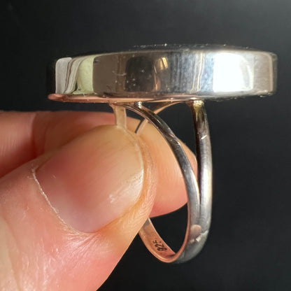 Abalone Ring | 925 Stempel im Silberband | handgefertigtes Unikat aus Indonesien | Happy Minerals