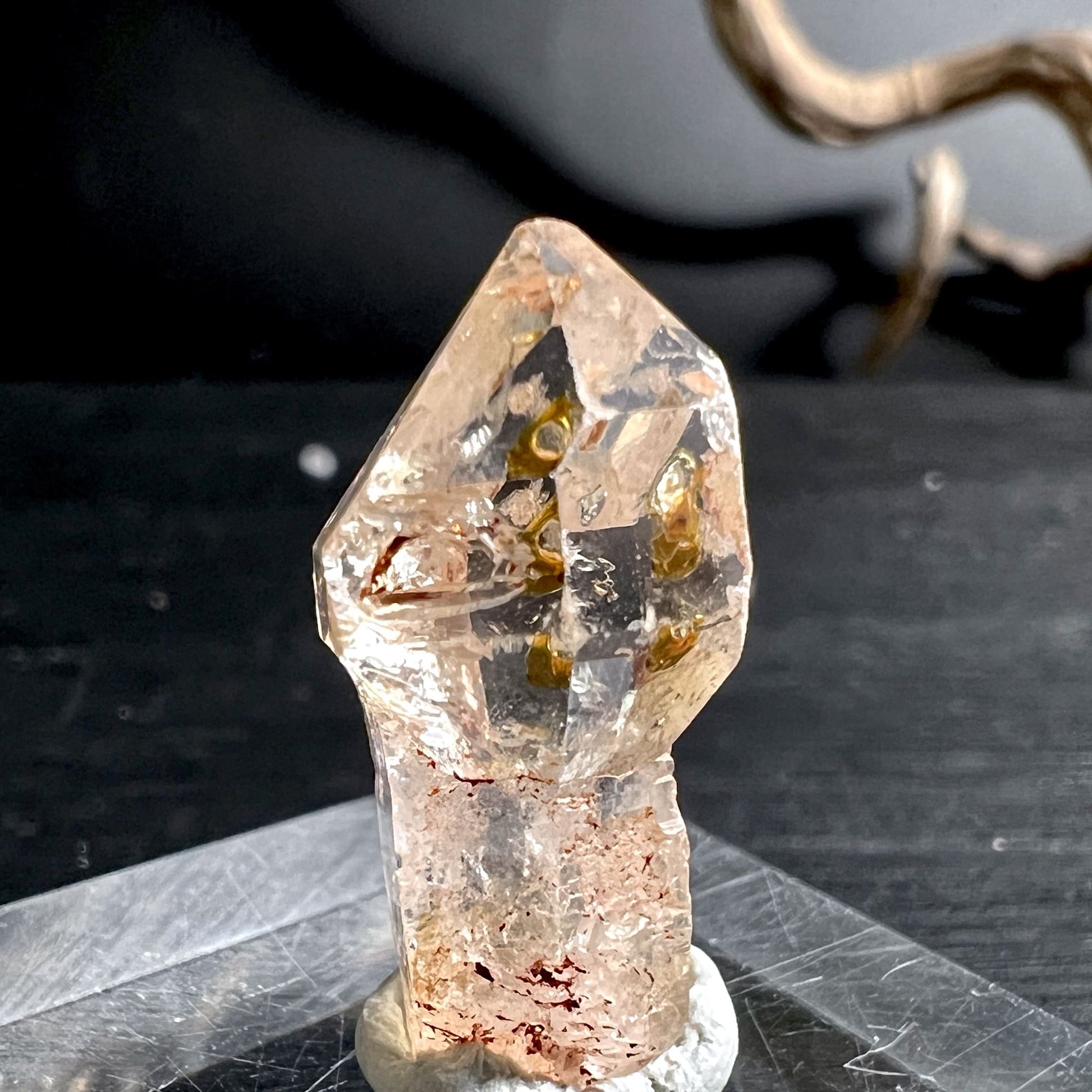 Glühwürmchen Bergkristall Zepter für Meditation und Sammlung | Happy Minerals